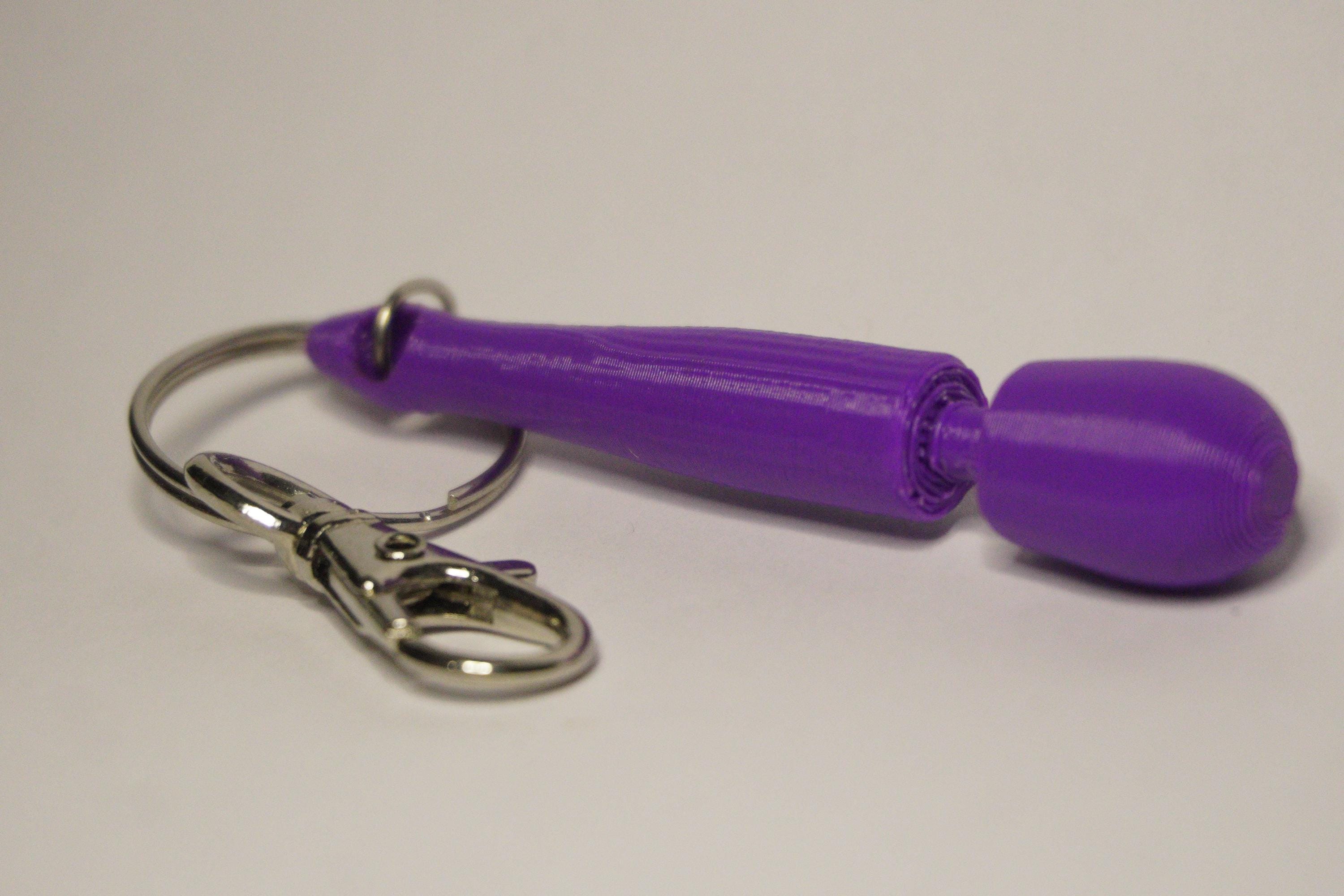 Buzzy-Wand Keychain - Kinky / 3d-Printed Accessory - BDSM / LGBT Gift (etsy image id: 8043519729)