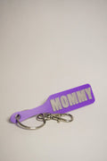 MOMMY Paddle Keychain - Jester Collection (Glowy Green & Purple)  - Kinky BDSM 3d-Printed Accessory (etsy image id: 8043531931)