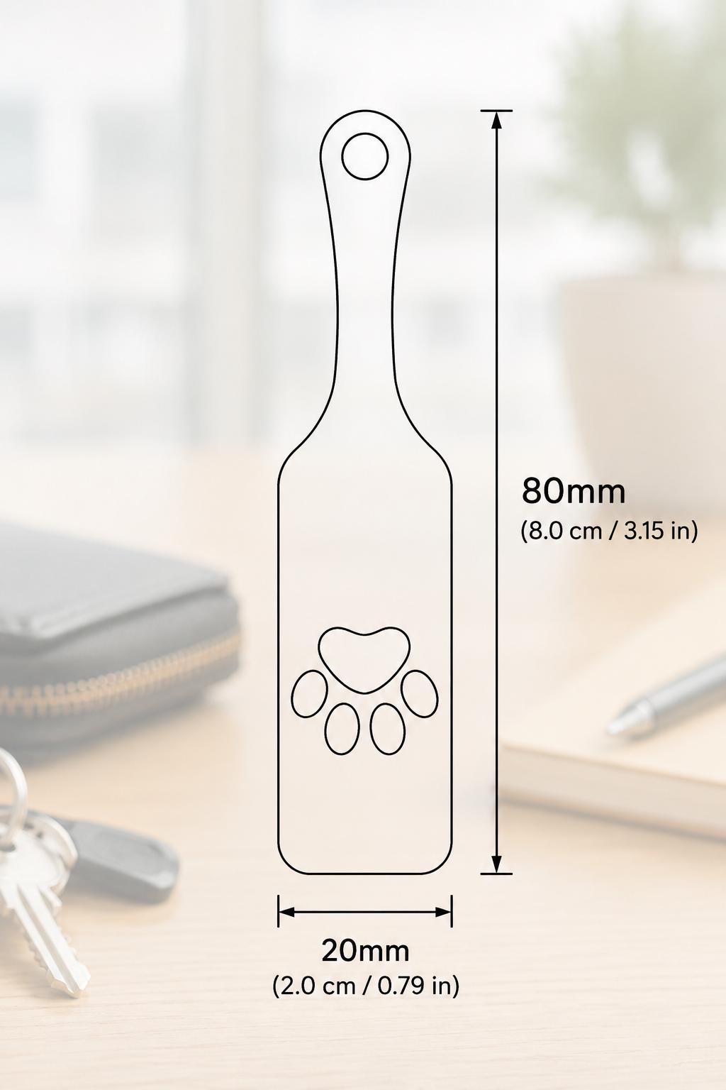 Paw Print Keychain - Pet Play & Furry Kinky BDSM 3d-Printed Accessory (etsy image id: 8057059495)