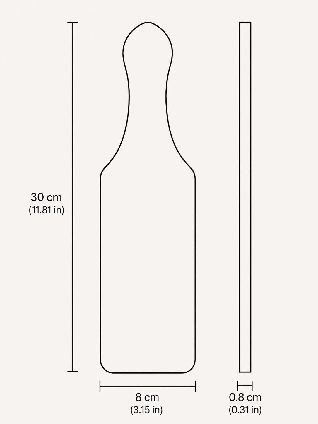 Personalised Spanking Paddle - Mid-Size BDSM Impact Toy 3D Printed (etsy image id: 8057145395)