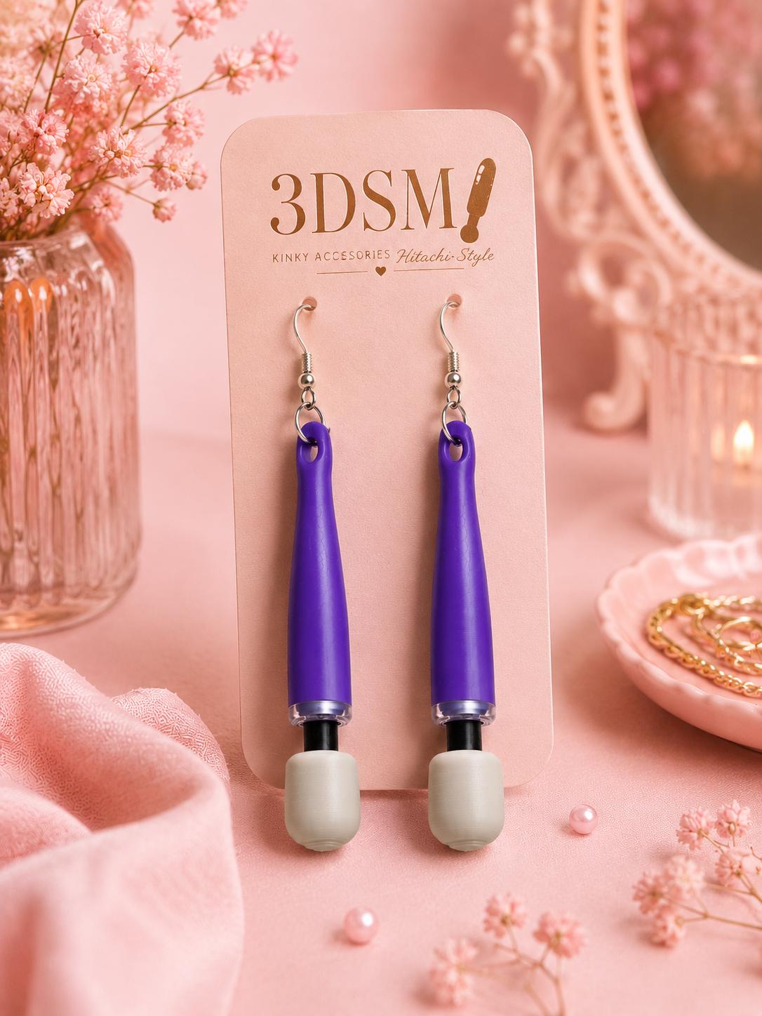 Doxy-style Vibrator Earrings, Kinky/Lesbian/LGBTQ+/BDSM Accessory __etsy:8057471067