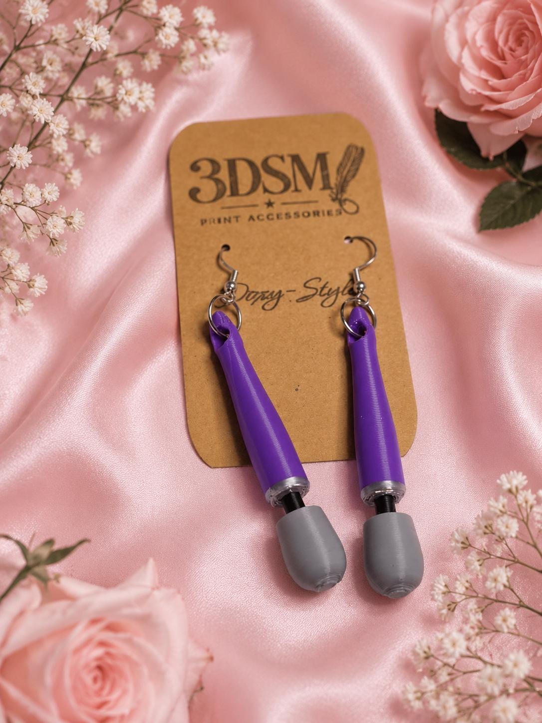 Doxy-style Vibrator Earrings, Kinky/Lesbian/LGBTQ+/BDSM Accessory __etsy:8057490679
