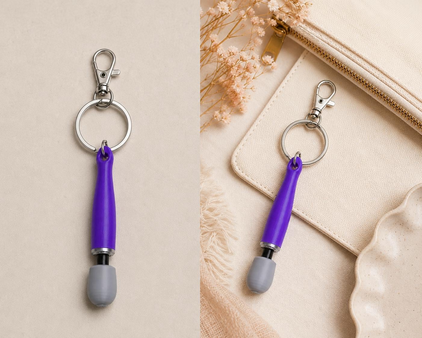 Doxy-style Vibrator Keychain, Kinky/Lesbian/LGBTQ+/BDSM Accessory __etsy:8057579965