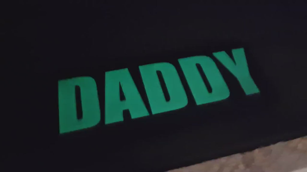 Glowy Daddy Spanking Paddle - UV Glow-In-The-Dark, Mid-Size BDSM Impact Toy 3D-Printed